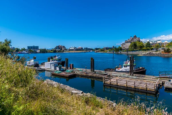 View Main Harbour Johnson Street Bridge Victoria British Colombia Canada — 图库照片