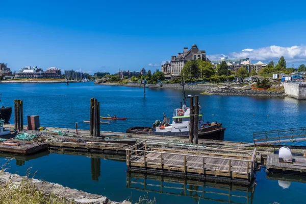 View Moorings Harbour Victoria British Colombia Canada Summertime — Foto Stock