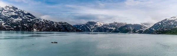Panorama View Upper Reaches Glacier Bay Alaska Summertime — Stockfoto