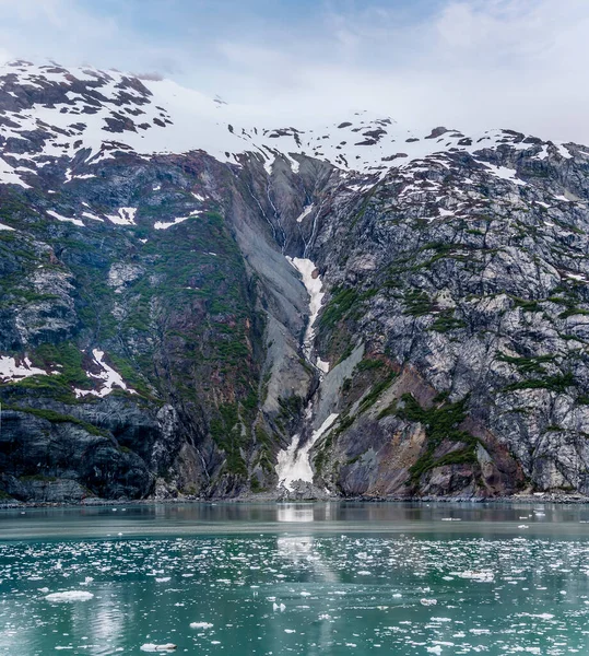 View Margerie Glacier Snow Filled Valley Glacier Bay Alaska Summertime — Stock Photo, Image