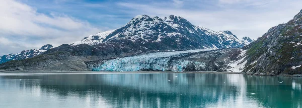 Panorama View Waters Glacier Bay Reid Glacier Alaska Summertime — Foto Stock