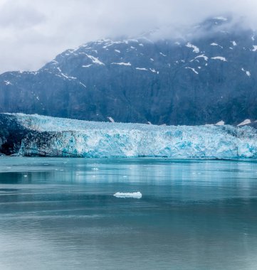A view across the waters of Glacier Bay towards the Marjerie Glacier, Alaska in summertime