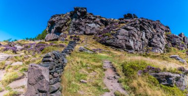A view over the summit of the Roaches, Staffordshire, UK in summertime