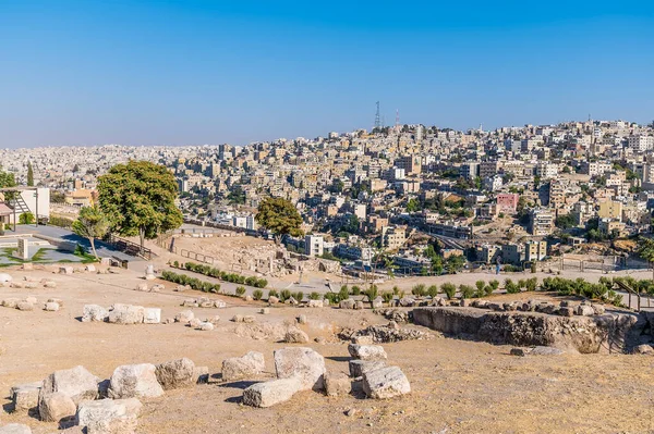 Vue Haut Citadelle Amman Jordanie Été — Photo