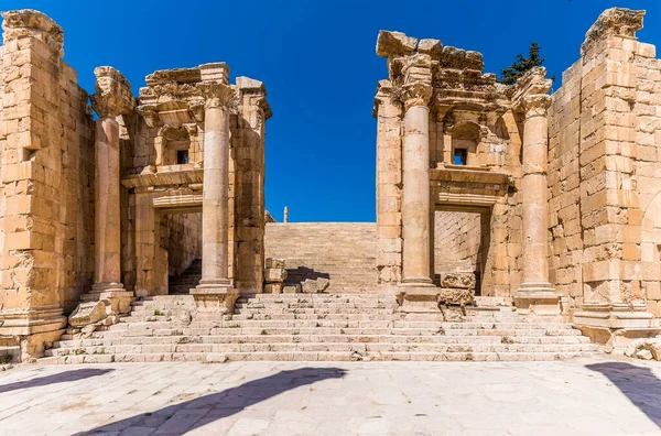 Vue Sur Sanctuaire Artémis Dans Ancienne Colonie Romaine Gerasa Jerash — Photo