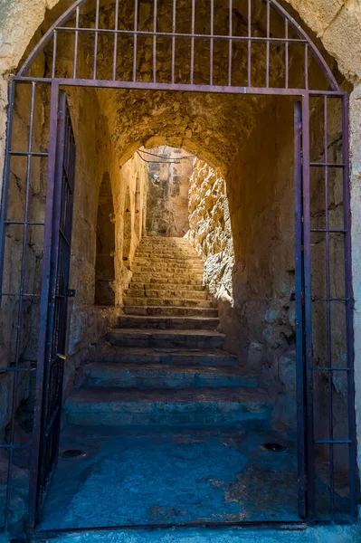 Una Vista Entrada Del Castillo Ajloun Jordania Verano —  Fotos de Stock
