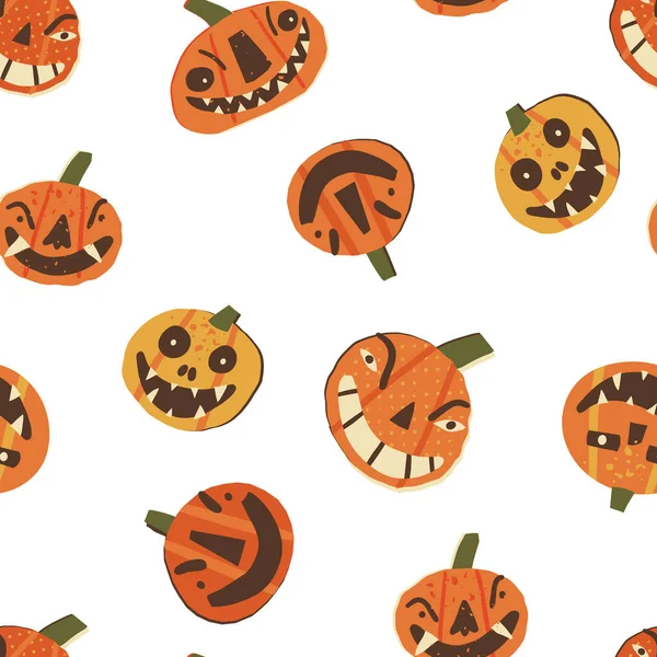 Halloween Vector Seamless Pattern Textile Fabric Wallpapers Wrapping Paper Other — Stock Vector