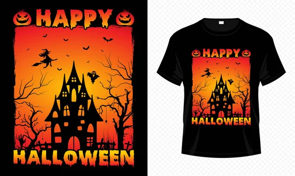 Happy Halloween Shirt Design Vector Template Shirt Design Halloween Day — 스톡 벡터