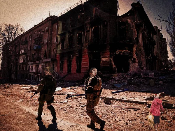 Bir dijital sanatın soyut çizimi