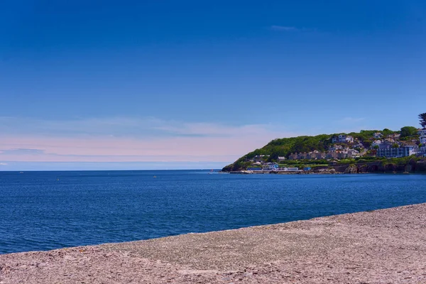 Juni 2021 Färgglada Byggnader Och Fiskebåtar Staden Brixham Södra Kusten — Stockfoto