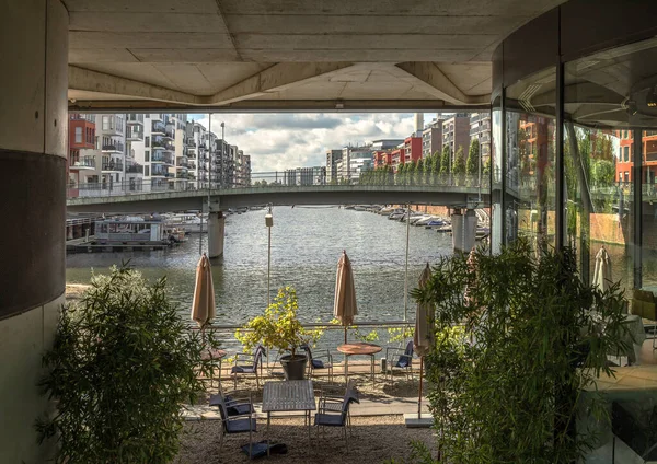 Frankfurt Main Alemanha Setembro 2021 Edifícios Residenciais Comerciais Zona Westhabor — Fotografia de Stock