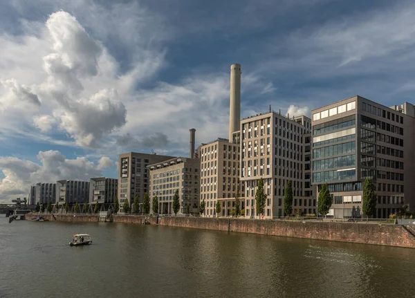 Frankfurt Main Alemanha Setembro 2021 Escritório Edifícios Comerciais Distrito Westhabor — Fotografia de Stock