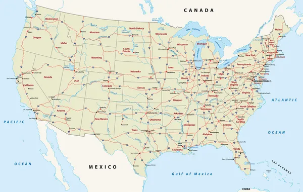 Bizi Interstate highway harita