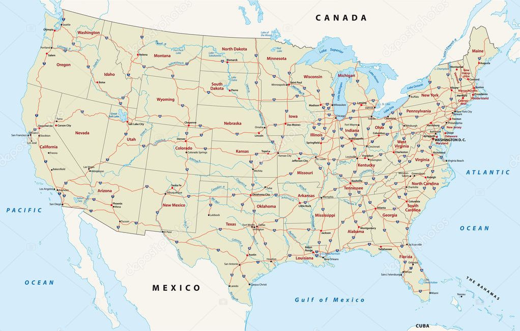 Us interstate highway map