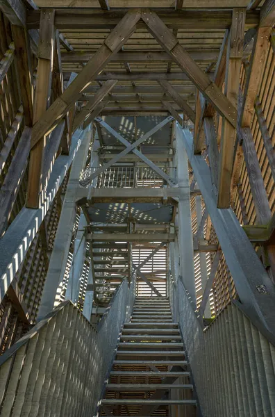 Treppe Aussichtsturm Des Regionalparks Rhein Main Flörsheim — Stockfoto