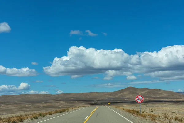 Roulez Sur Route Travers Paysage Vide Patagonie Argentine — Photo