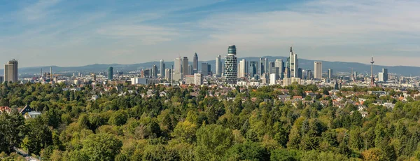 Frankfurt Main Tyskland September 2021 Utsikt Över Frankfurtskyline Från Goetheturm — Stockfoto