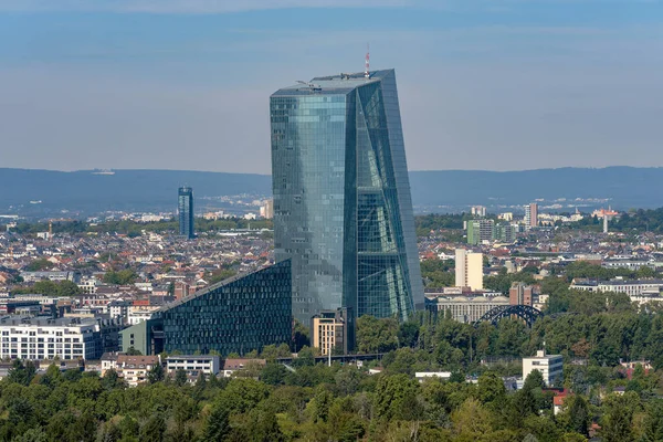 Frankfurt Main Alemanha Setembro 2021 Vista Sede Banco Central Europeu — Fotografia de Stock