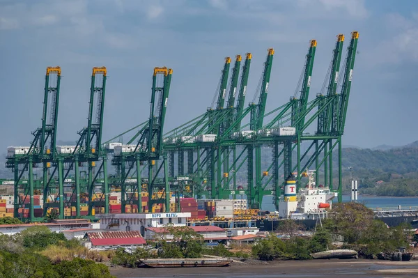 Panama City Panama March 2019 Entrance Panama Canal Container Loading — Stockfoto