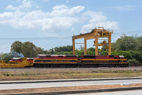 Ciudad Panamá Panamá Marzo 2019 Locomotora Del Tren Del Canal —  Fotos de Stock