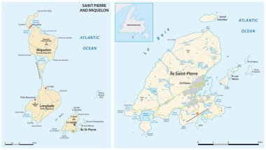 Saint-Pierre ve Miquelon bölgesi haritası, Fransa