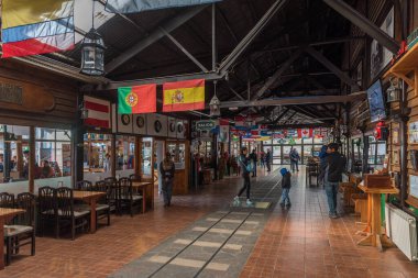 USHUAIA, ARGENTINA-FEBRUARY 13, 2020: Dünya Tren İstasyonunun Sonu, Patagonya, Ushuaia, Arjantin