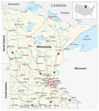 ABD 'nin Minnesota eyaletinin yol haritası