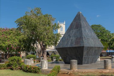 Davıd PANAMA-MARCH 21 Mart 2019: Çeşme Cervantes Park, David, Panama 