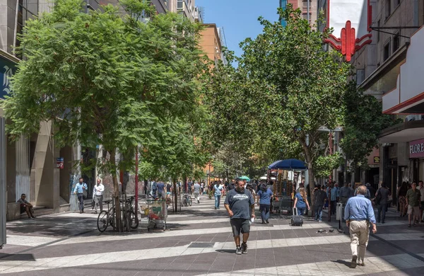 Santiago Child February 2020 Unknown People Pedestrian Street Santiago Chile — 图库照片