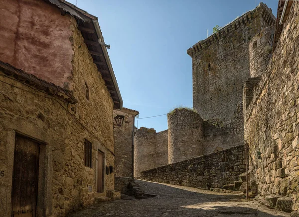Das Historische Dorfzentrum Von Miranda Del Castanar Salamanca Kastilien Und — Stockfoto