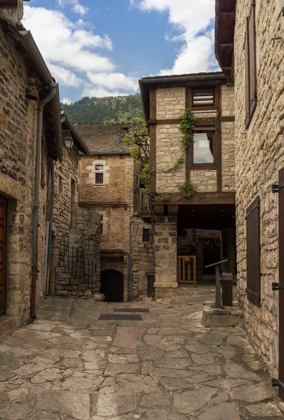 Historische Gebäude Der Gemeinde Sainte Enimie Gorges Tarn Causses Okzitanien — Stockfoto