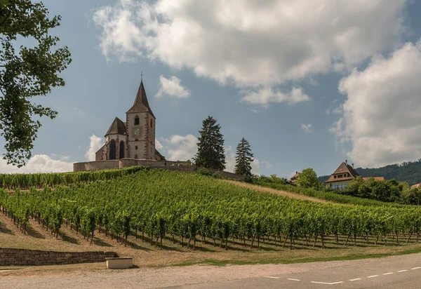 Saint Jacques Majeur Church Hunawihr Alsace France — Stockfoto