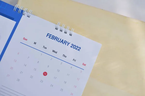 Calendário Branco 2022 Conceito Plannibg — Fotografia de Stock
