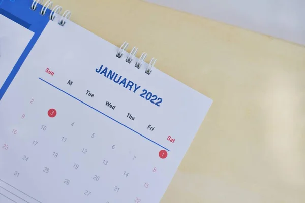 Calendrier Blanc 2022 Concept Plannibg — Photo