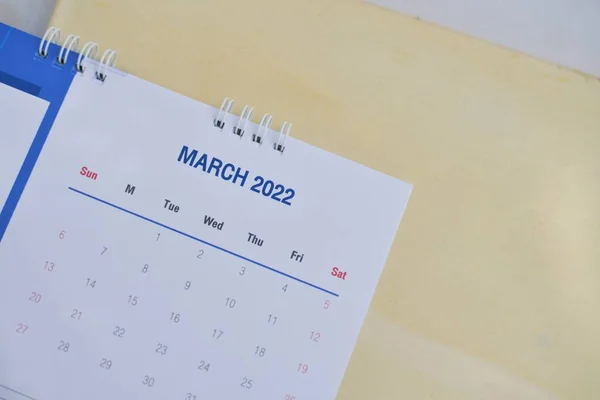Білий Календар 2022 Року Концепцією Планніба — стокове фото