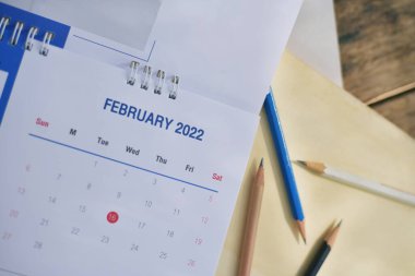 Bulanık takvim sayfası beyaz tonu. Planlama konsepti.