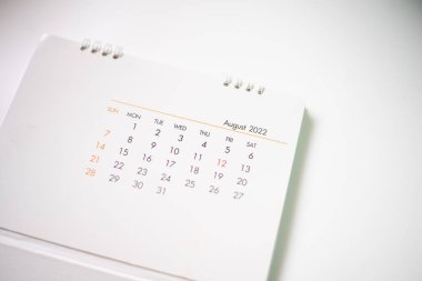 Planlama kavramında beyaz takvimi 2022 'yi kapat.