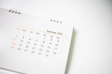 Planlama kavramında beyaz takvimi 2022 'yi kapat.