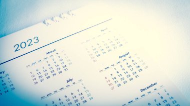 Bulanık takvim planlama konsepti arka planı.