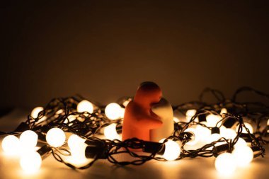 Bulanık, sıcak ışık arkaplanı.