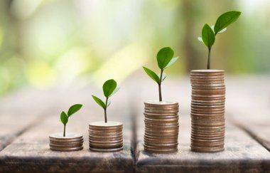 Tasarruf para kavramında bulanık arkaplan para.