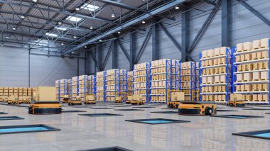 Yaygın olarak kullanılan parsel tasnif robot sistemi AMR, AGV ve eğik 3D görüntüleme