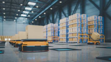 Yaygın olarak kullanılan parsel tasnif robot sistemi AMR, AGV ve eğik 3D görüntüleme