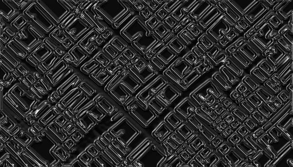 Diseño Abstracto Intersección Estructuras Cromo Negro Ilustración —  Fotos de Stock