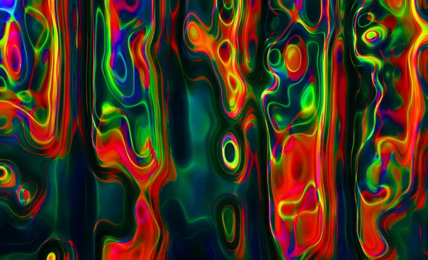 Vivid Multicolor Neon Iridescent Abstract Pattern Swirls — Stock Fotó