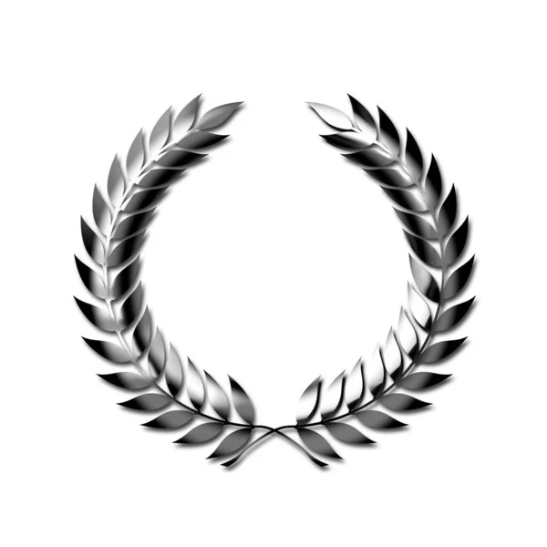 Laurel Wreath Symbol Isolated White Illustration — Stok Foto