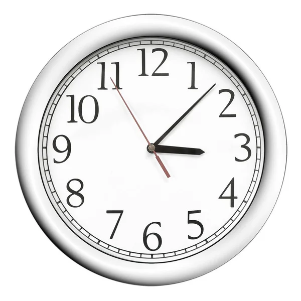Modern Office Wall Clock Isolated White Background Illustration — Stock Photo, Image