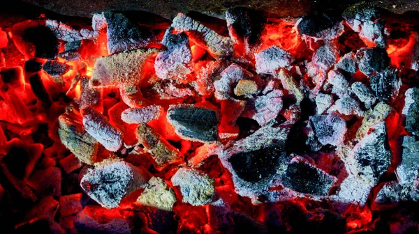 hot red coals among black ash, wallpapers for mobile devices, abstract