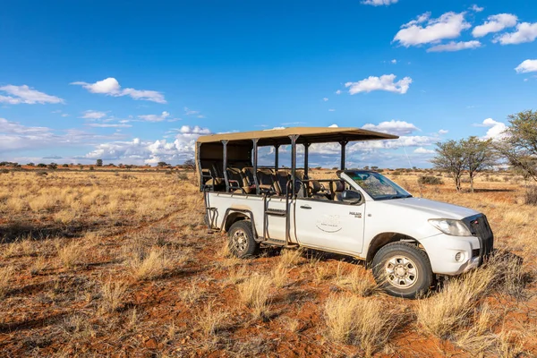 Kalahari Desert Namibia 2018 Toyota Hilux Game Drive Breathtaking Landscape — 图库照片