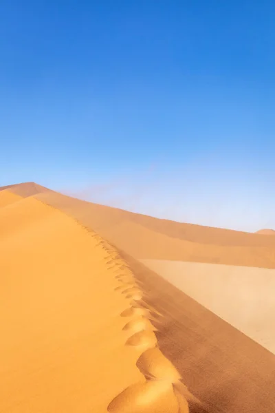 Desert Dunes Sunny Windy Day Deadvlei Sossusvlei Namibia Africa — Stockfoto